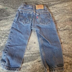 Vintage Levis 550 Jeans Kids 5 Blue Denim Relaxed Fit Tapered Leg 1990s 3T SLIM